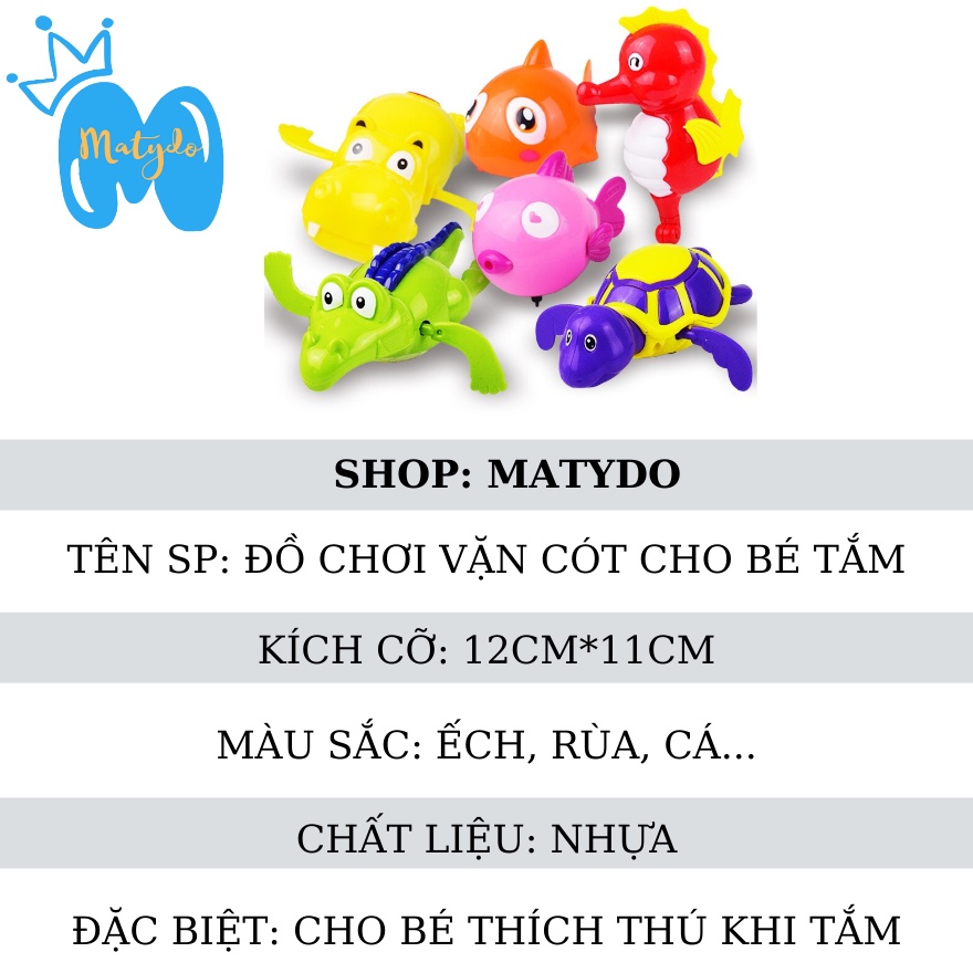 Đồ chơi thú chạy cót mini, động vật đáng yêu chạy dây cót giúp bé thích thú khi tắm