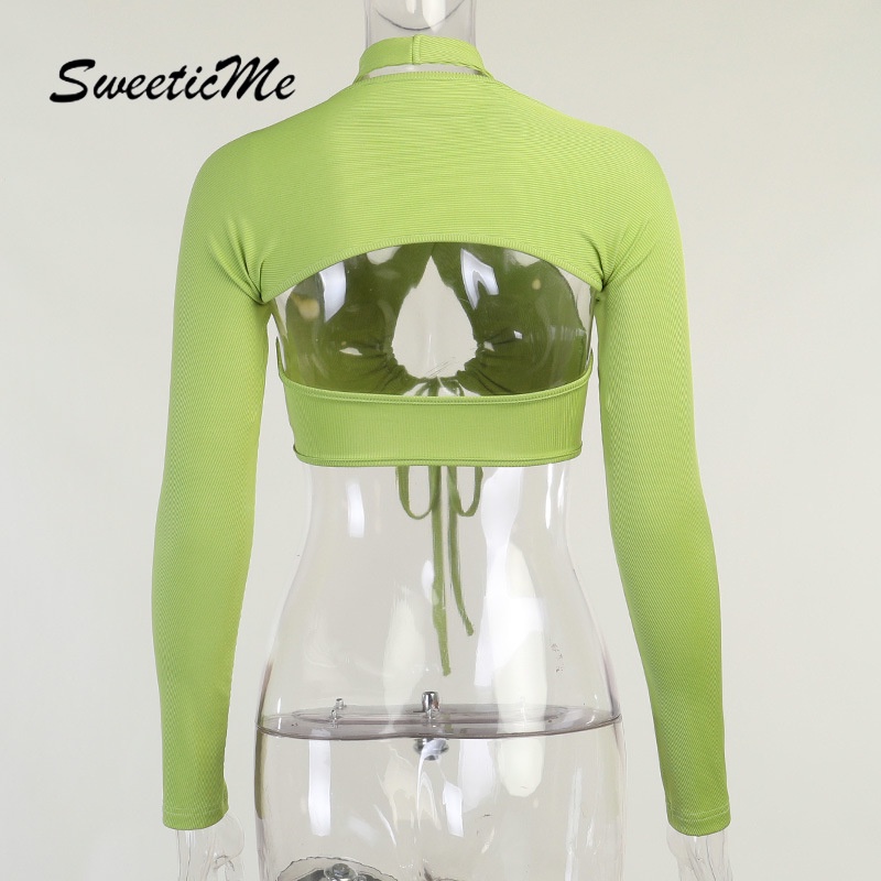 Áo kiểu hai mảnh dạng chéo rỗng phong cách gợi cảm cho nữ 2021 | BigBuy360 - bigbuy360.vn