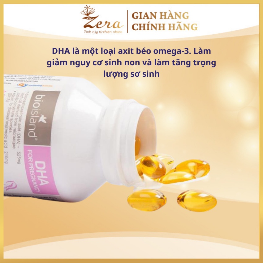 Bioisland DHA for Pregnancy – DHA cho bà bầu (Mẫu mới – 60 viên)