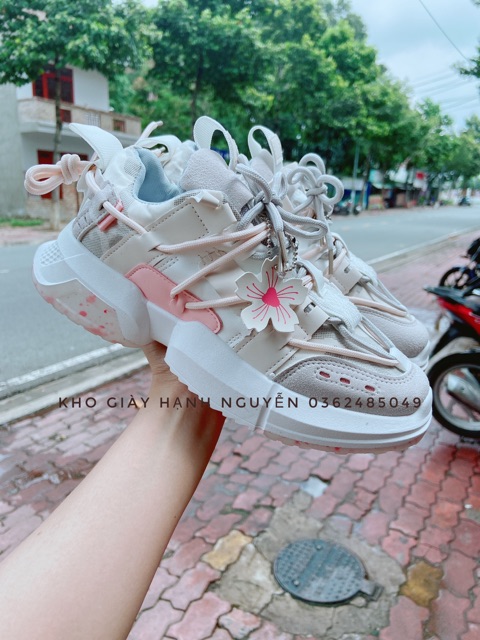 Giày thể thao sneaker ulzzang hoa anh đào phong cách hàn quốc