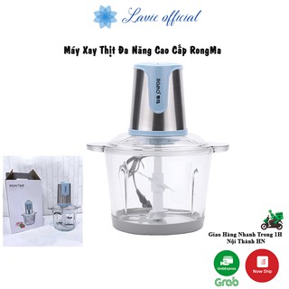 Máy Xay Thịt Đa Năng Cao Cấp Rongma| Máy Xay Thực Phẩm Công Suất Lớn Cối Thủy Tinh, Lưỡi Dao Khép Inox Không Gỉ BH 12T