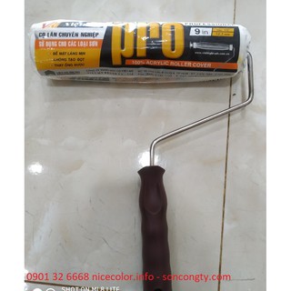 Ru lô lăn sơn nước Việt mỹ cán nâu 23cm HÀNG CHÍNH HÃNG CAO CẤP