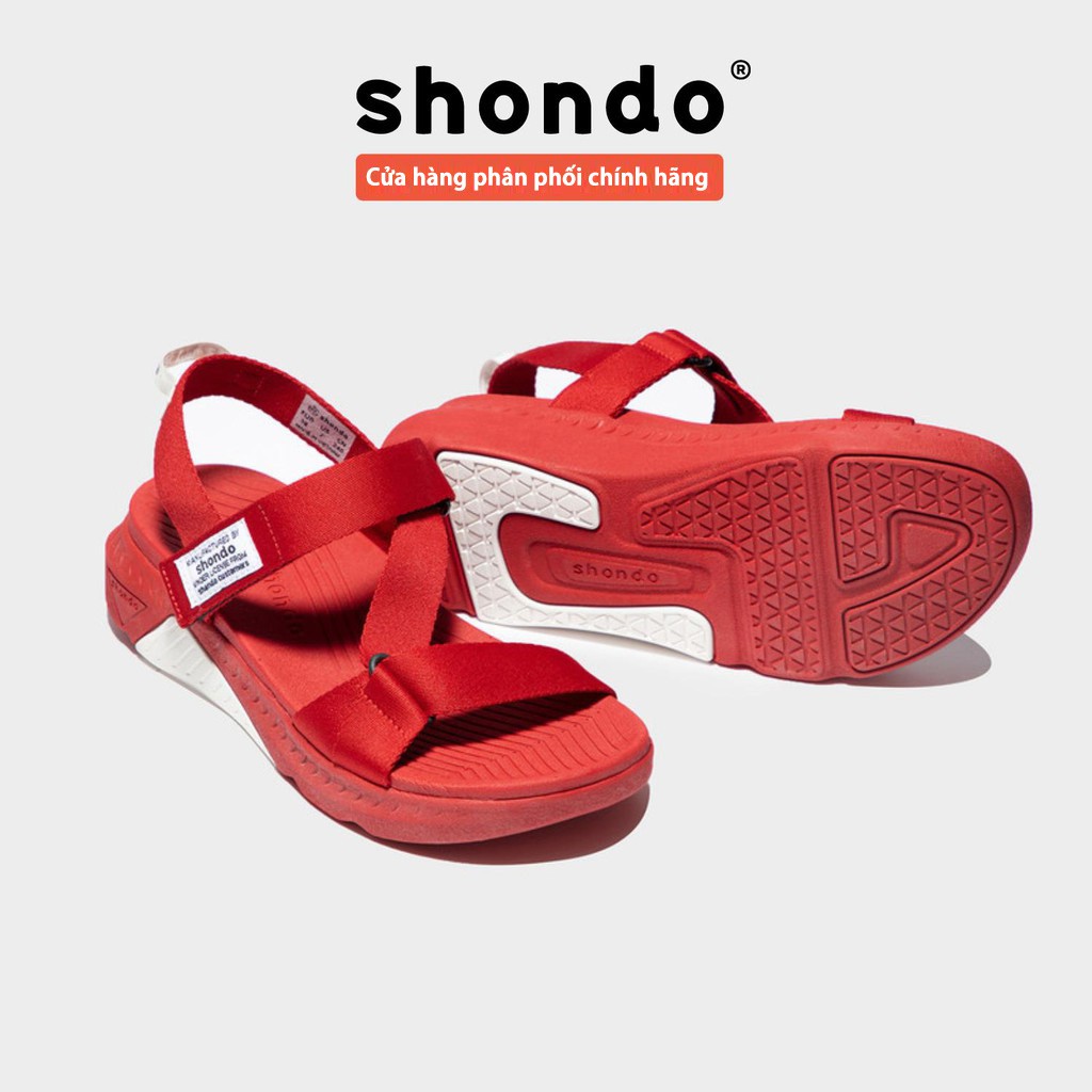 [Mua Kèm Áo Thun 0Đ] Giày Sandals SHONDO F7 Chính Hãng - F7R6262 Màu Đỏ