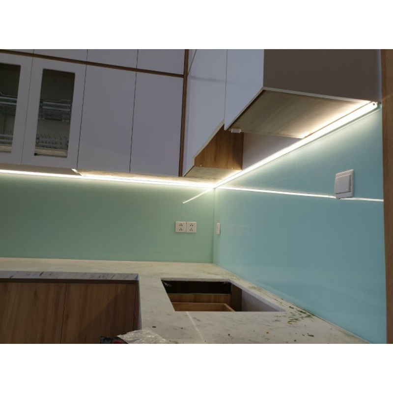 Máng nhôm thanh nhôm định hình gắn led dán, led thanh cây 1 mét