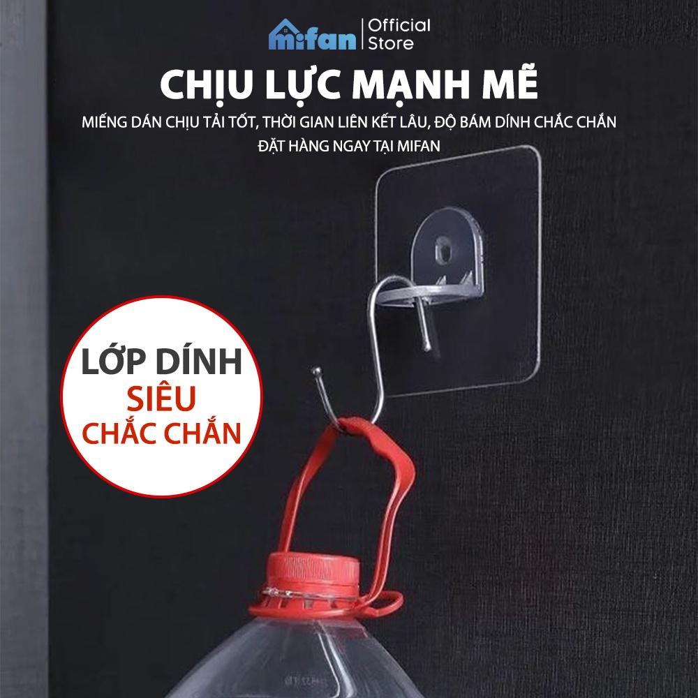 Miếng Dán Chốt Đỡ Kệ Cao Cấp MIFAN - Ke Góc Chữ L Đỡ Kệ Gỗ Treo Tường,  Đợt Tủ, Khung Tranh - Không Cần Khoan Đục