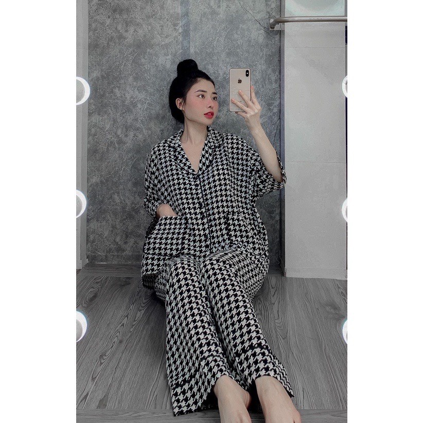 [HÀNG MỚI VỀ] Bộ đồ ngủ pyjama cánh dơi tay lỡ quần dài siêu hot