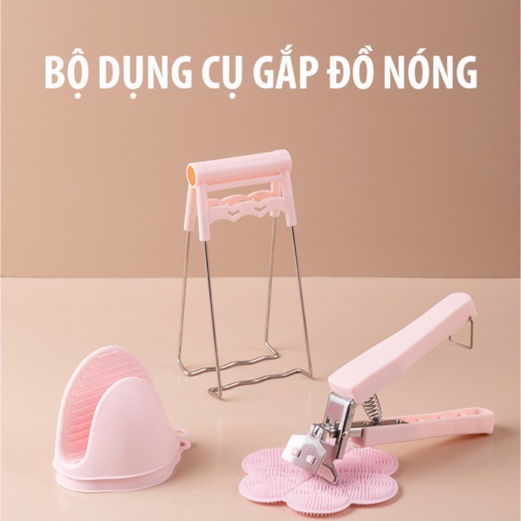 Set dụng cụ nhấc, lót nồi, kẹp gắp nóng