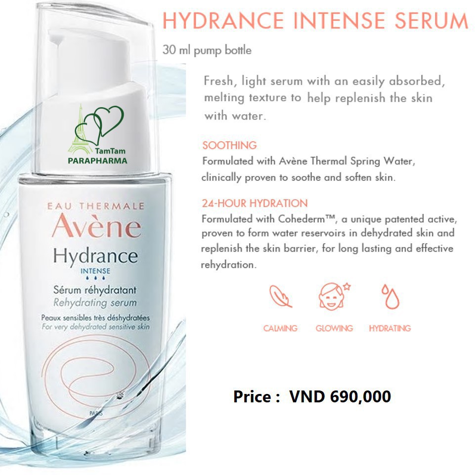 Avène Hydrance Intense - Serum Dưỡng Ẩm Sâu Cho Da Nhạy Cảm 30ml