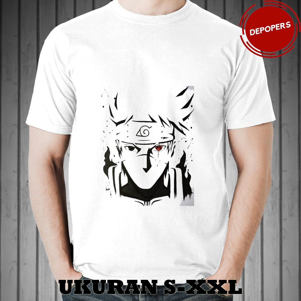 Mẫu áo thun Hatake Kakashi Uchiha Obito T-shirt Anime Naruto Distro T-shirt độc đẹp giá rẻ