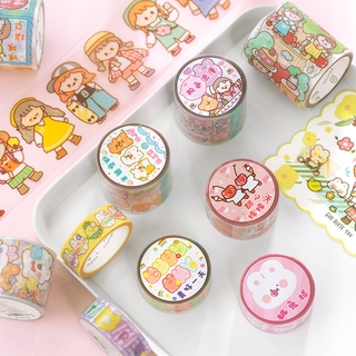 Cuộn băng keo dán trang trí họa tiết hoạt hình dễ thương dài 3m chống thấm nước và mòn