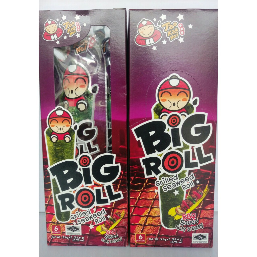 Rong biển cuộn tròn Big Roll Thái lan Hộp 6 cây