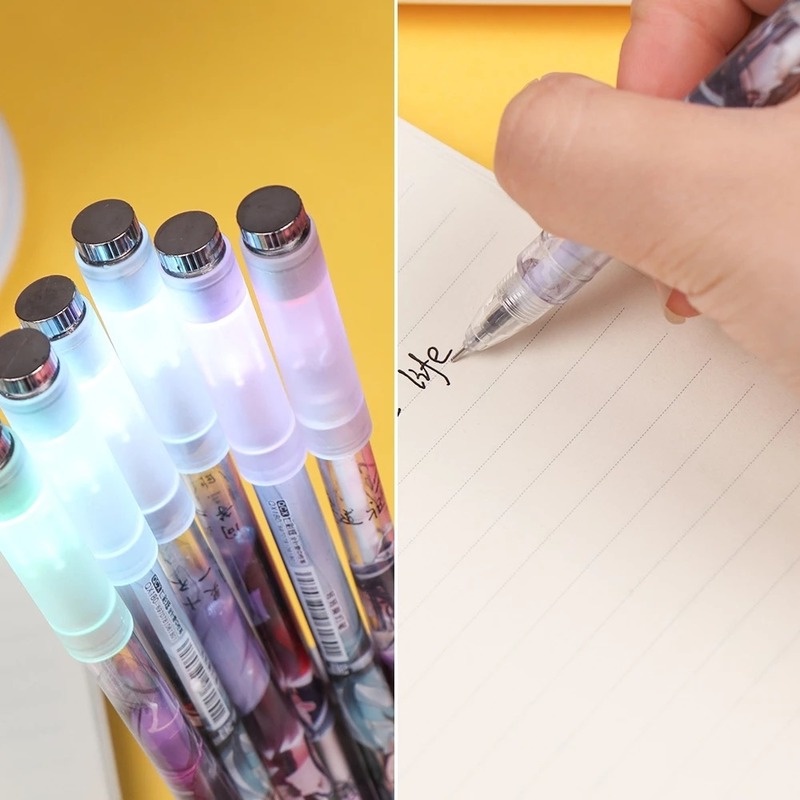 Bút Bi Xoay Có Đèn LED Màu Ngẫu Nhiên Cho Học Sinh/Văn Phòng