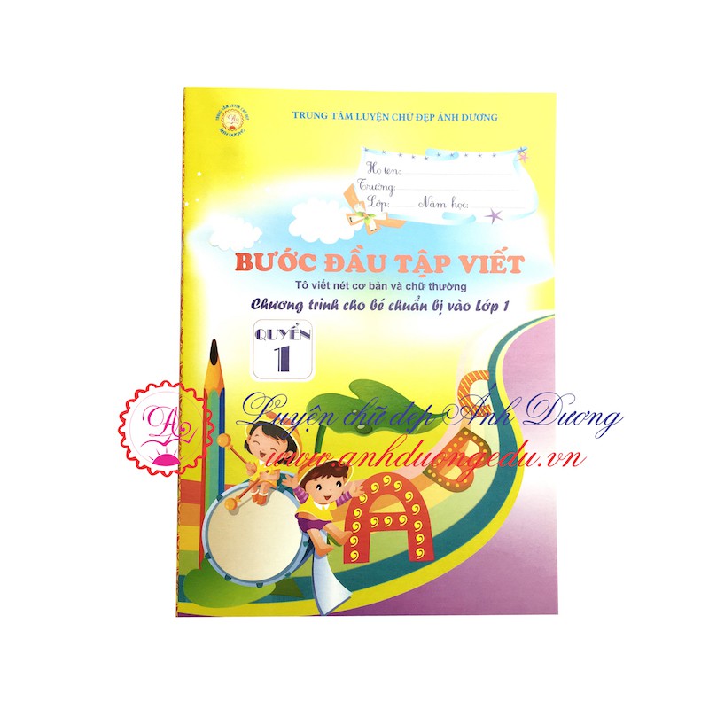 Vở Bước đầu tập viết cho học sinh lớp 1 Ánh Dương giấy không nhòe không thấm mực