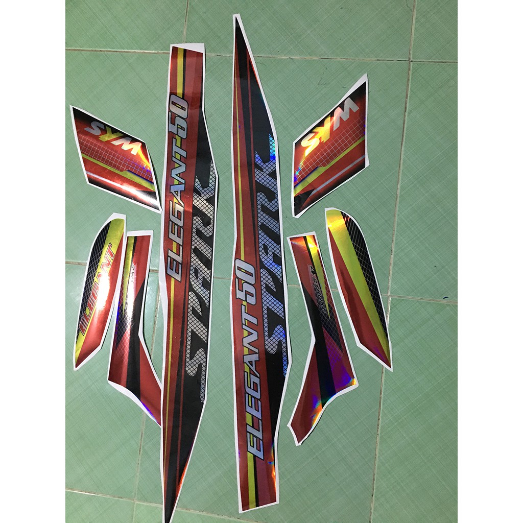 Tem elegant spark đỏ đen crom