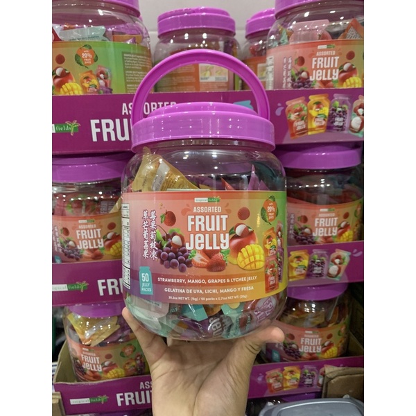THẠCH RAU CÂU TRÁI CÂY Nguyên Chất ASSORTED NATURAL FRUIT JELLY - 4 Vị - 50 Gói - 1kg