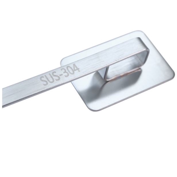 Thanh treo đồ nhà bếp dán tường Nanichino - kèm móc treo đồ - Inox 304 không rỉ sét - 2 kích thước tùy chọn
