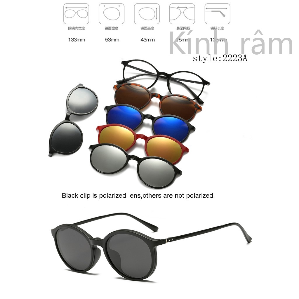 Kính râm với 5 kiểu ống phân cực