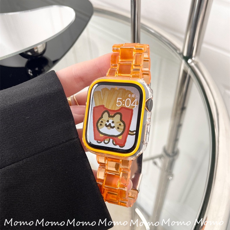 Ốp Bảo Vệ Bằng PC Cứng Trong Suốt Cho Apple Watch Series 7 6 5 4 3 2 Se 44mm 40mm 45mm 41mm 38mm 42mm