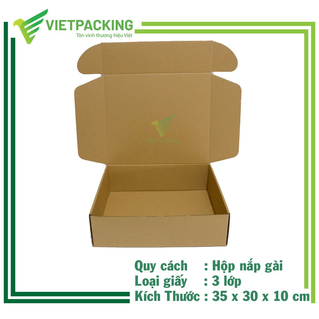 [SIÊU SANG] 20 Hộp carton đựng quần áo nắp gài size 35x30x10