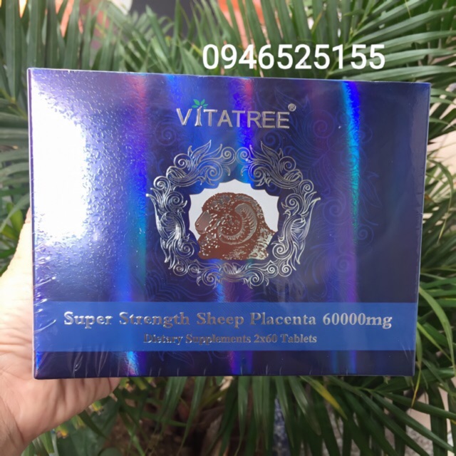 Viên uống Nhau Thai Cừu Vitatree (60000mg X 120 Viên)