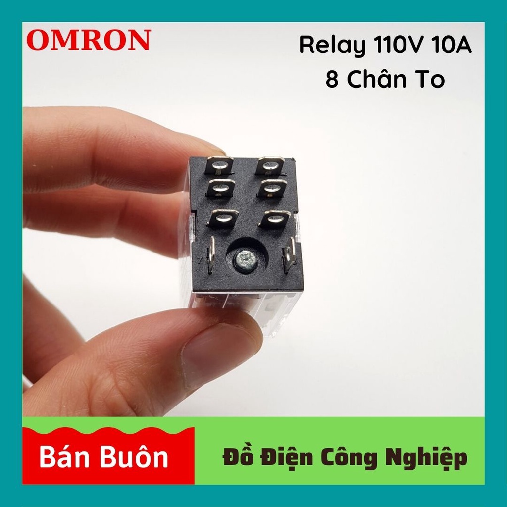 Relay omron 110v 8 chân, rơ le trung gian 110v