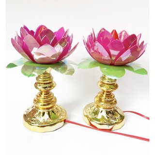 1 đôi Đèn hoa sen, đèn thờ cúng để bàn thờ 18cm