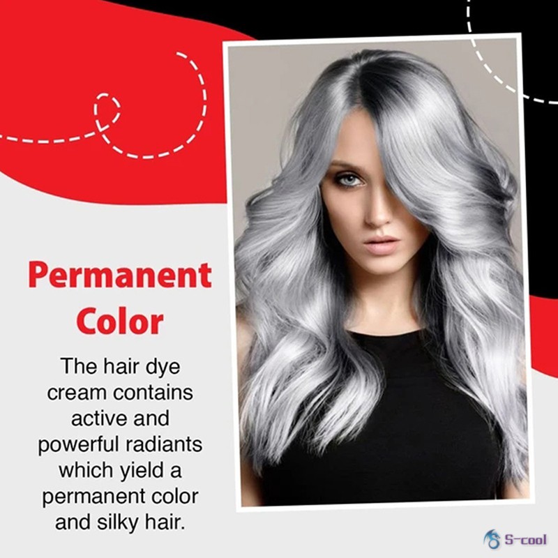 Hair Dye Cream Permanent Hair Coloring Cream Styling Tools for Women Men 100ML Gray Color | BigBuy360 - bigbuy360.vn