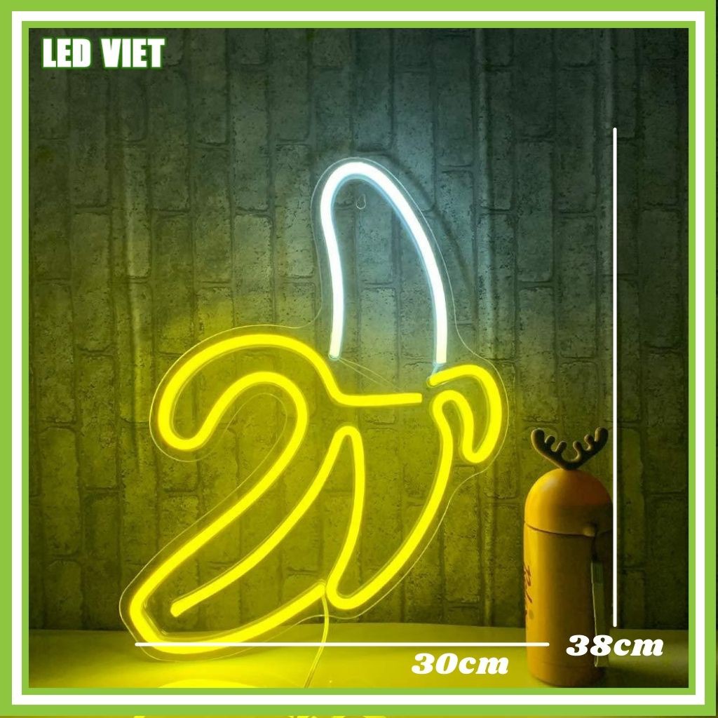 Đèn neon sign đèn trang trí đèn LED neon 12v flex uốn chữ  theo yêu cầu mẫu Fruit