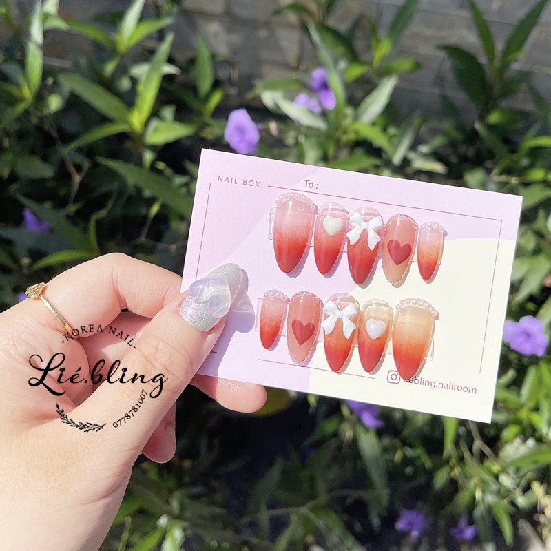 Nailbox thạch ombre đỏ