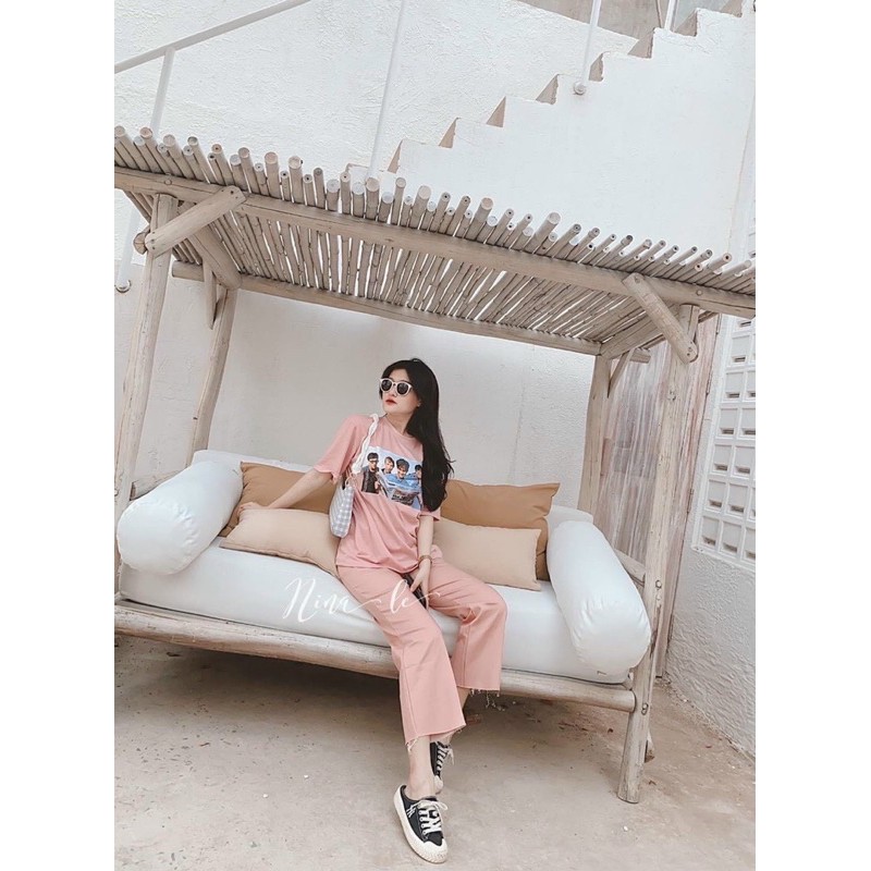 [Mã FAGREEN245 giảm 10% tối đa 30K đơn 99K] SET ÁO PULL HÌNH KÈM QUẦN CULOTTES KAKI TRẮNG HỒNG | BigBuy360 - bigbuy360.vn