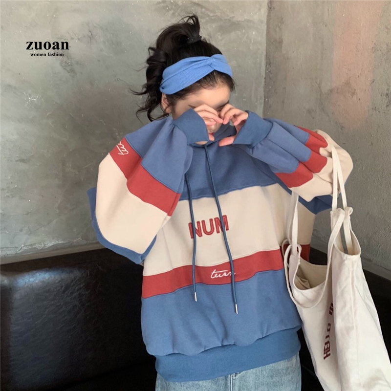 Áo hoodie SUXI tay dài dễ phối đồ thời trang cho nữ