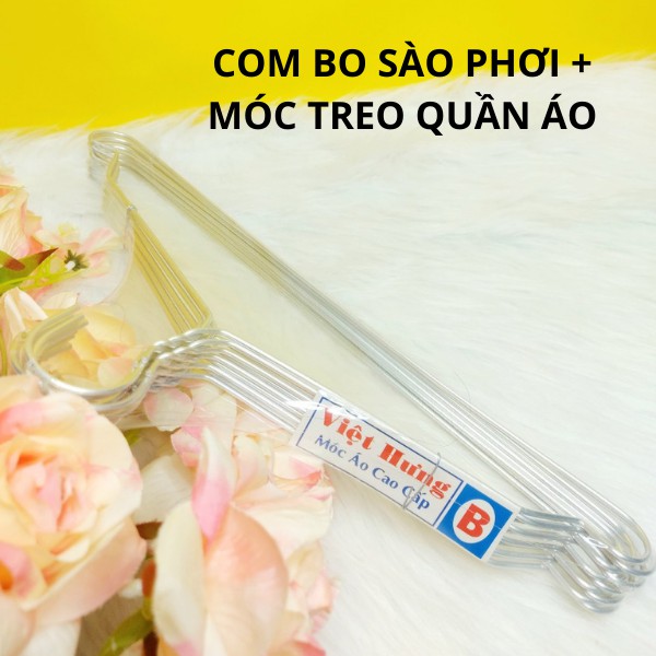 {Giá Sốc} Sào phơi đồ inox đơn có khoen/ không khoen treo quần áo.