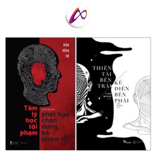 New Combo 2 Quyển Tâm Lý Học - Phác Họa Chân Dung Kẻ Phạm Tội - Thiên tài bên trái kẻ điên bên phải