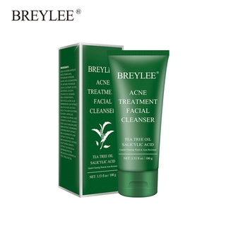 Sữa rửa mặt Breylee tinh chất cây trà làm sạch sâu, giảm mụn đầu đen cho da dầu 100g