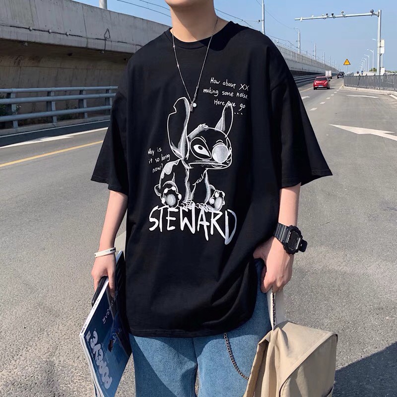 [Mã WASKT410K giảm 10K đơn 50K] Áo thun tay lỡ unisex form rộng STEWARD phông nam nữ phong cách ulzzang Wind | BigBuy360 - bigbuy360.vn