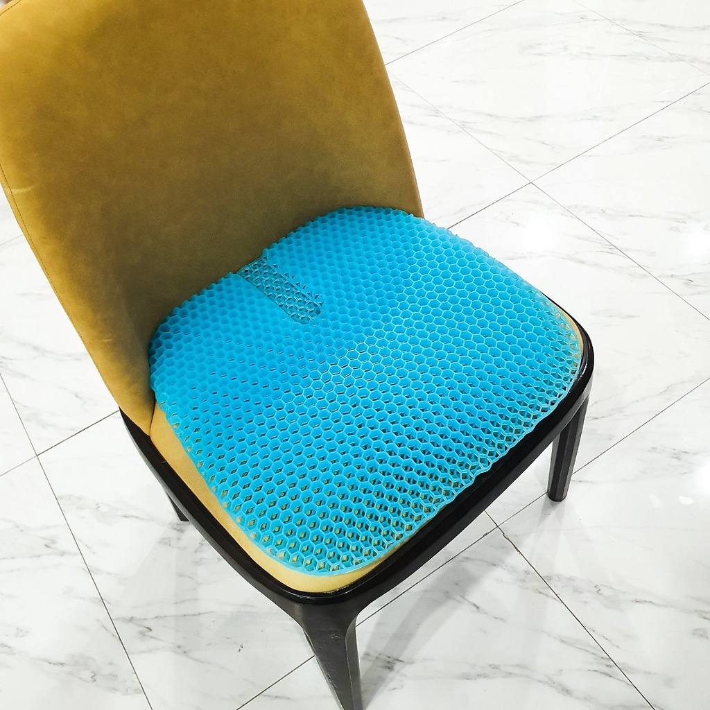 Đệm ngồi 3D nệm gel lưới silicon thoáng khí chống đau mỏi lưng hàng nhập khẩu chính hãng.