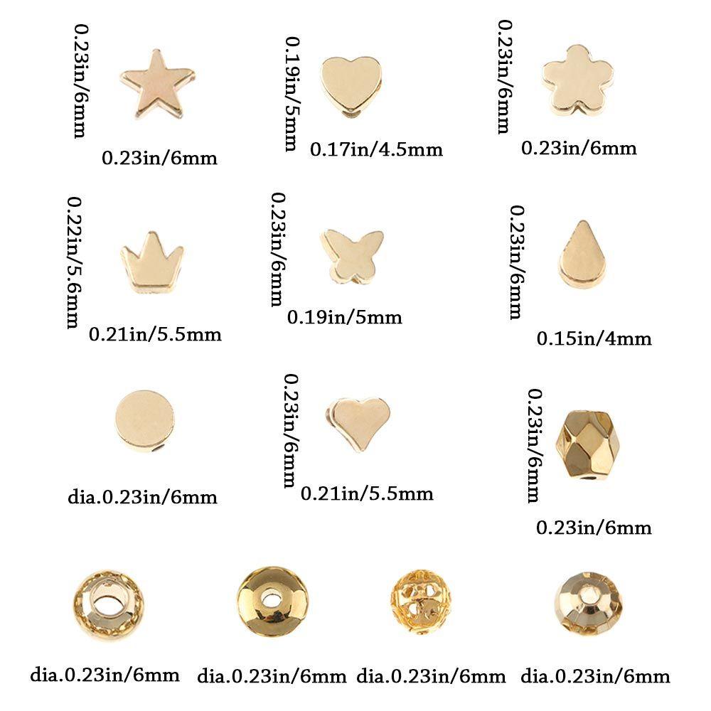 Set 100 Hạt Xỏ Lỗ Hình Tròn Ngôi Sao Dùng Để Làm Trang Sức Thủ Công