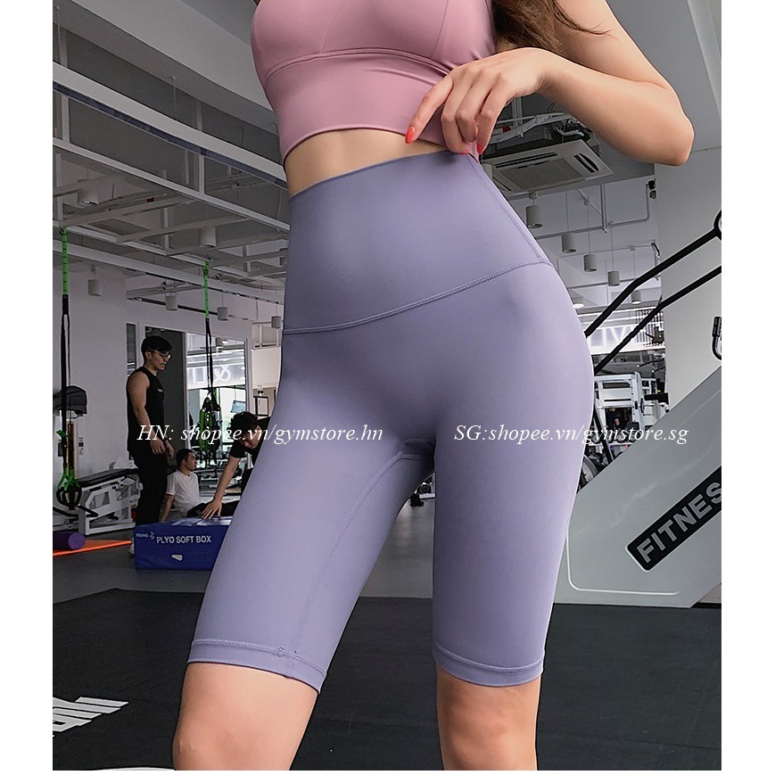 Quần biker short legging đùi ❤️CHO ĐỔI SIZE❤️ tập gym thun poly mịn siêu co giãn cạp cao gen bụng nâng mông 𝐆𝐘𝐌𝐒𝐓𝐎𝐑𝐄 926