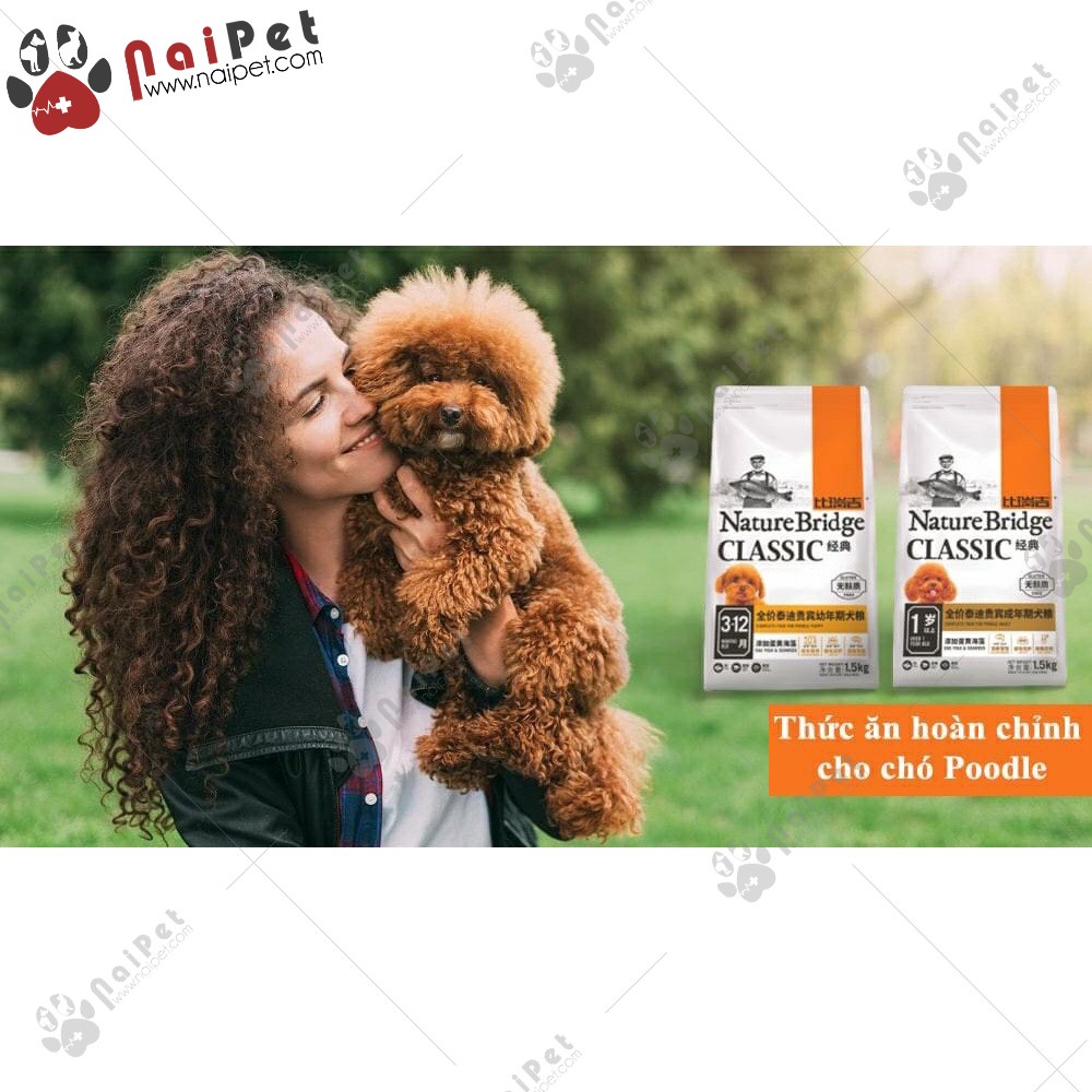 Thức Ăn Hạt Cho Chó Poodle Nature Bridge Classic 1.5kg