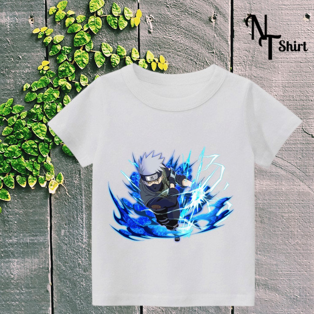 Áo thun bé trai in hình Uchiha itachi, Naruto, Kakashi, Áo cotton xịn mặc mát thoải mái 05