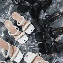 guốc 2 quai mảnh 7f, mũi vuông, siêu xinh