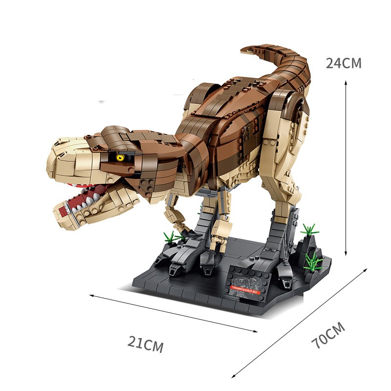 Đồ chơi lắp ráp Khủng long bạo chúa T-rex - Panlos 611001 T-Rex Dinosaur - 1813 Mảnh ghép