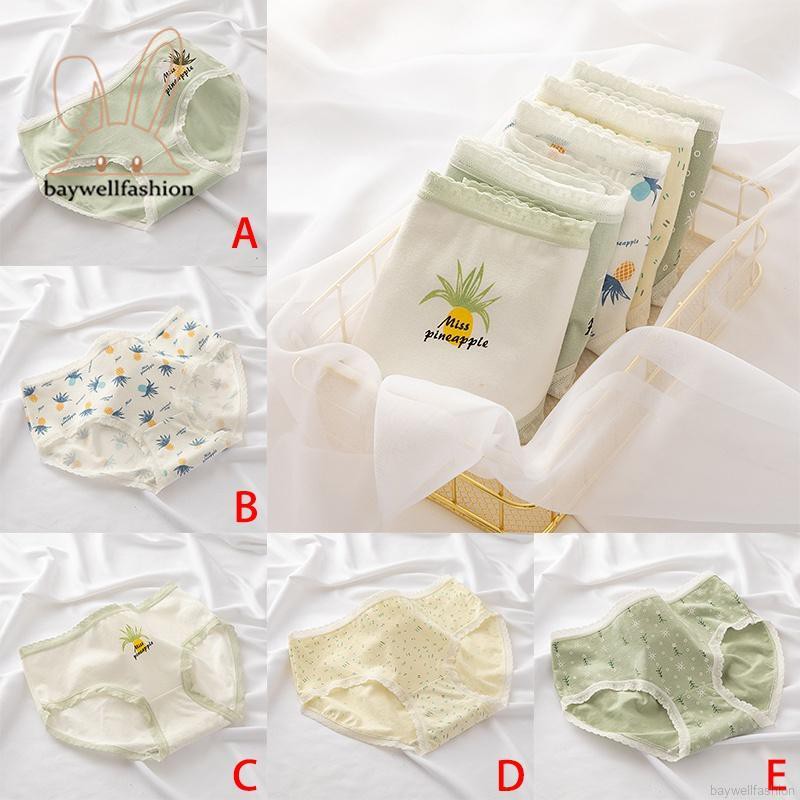 Quần Lót Cotton In Họa Tiết Trái Dứa Xinh Xắn Dành Cho Nữ | BigBuy360 - bigbuy360.vn
