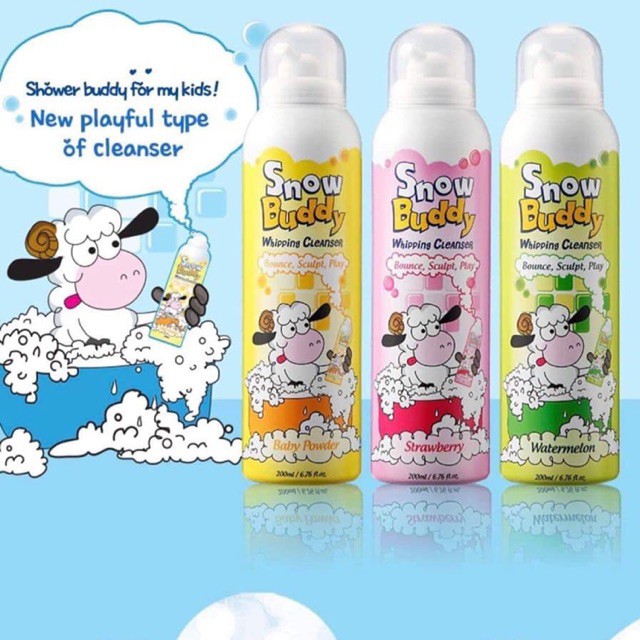 Sữa tắm tạo bọt cho trẻ em Snow Buddy Whipping Cleanser Hàn Quốc