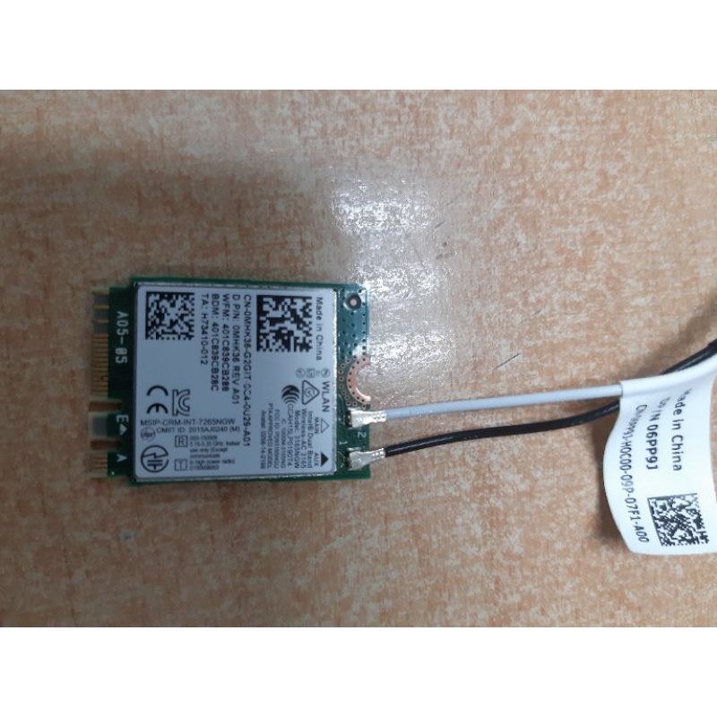 Card wifi Intel Dual Band Wireless AC 3165NGW