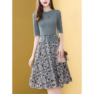 Váy Đầm Nữ Mùa Thu Thiết Kế Độc Đáo Dáng Xòe Thướt Tha Hàng Quảng Châu Cao Cấp