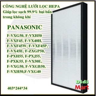 Màng lọc không khí PANASONICc 40, 45, 50, 55 - Màng lọc Hepa Panasonicc VXF45P, F-VX45E, F-ZXGP50,F-VXG50, F-PXH55 ... -