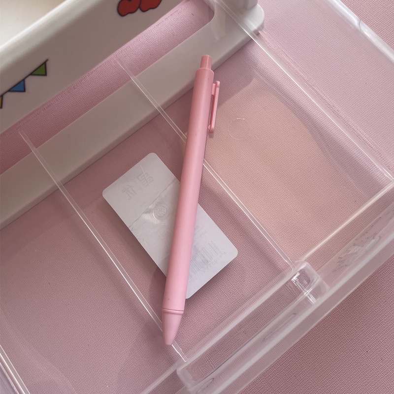 Set 5 Bút Mực Bấm Ngòi 0.5 Carbon Màu Đen Kiểu Dáng Đơn Giản