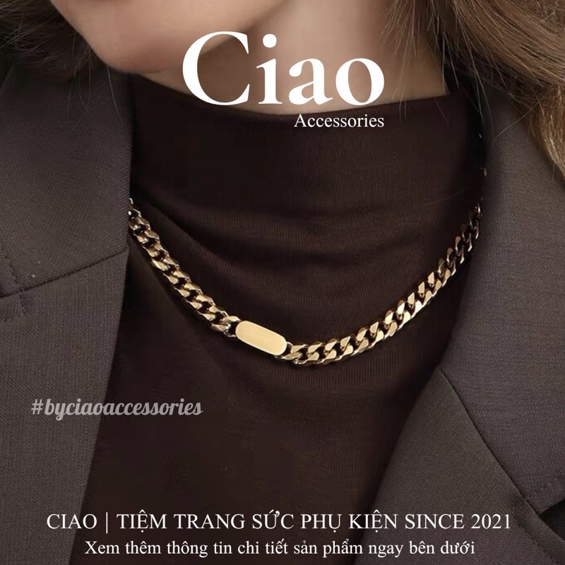 [HOẢ TỐC 1H] Dây chuyền/ Vòng tay titan không gỉ thiết kế phong cách trendy Washington Ciao