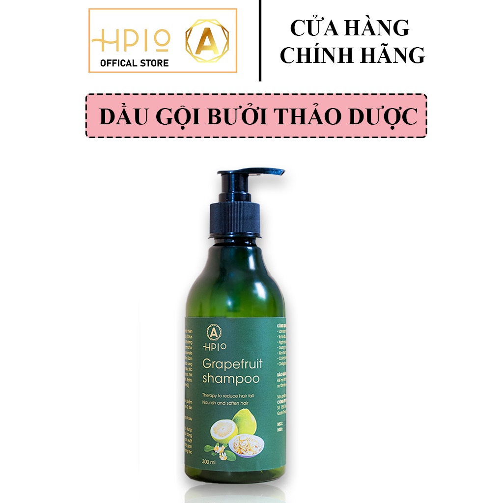 Dầu gội bưởi HPIO ngăn ngừa rụng tóc – Dầu gội đầu thảo dược kích thích mọc tóc, giảm gàu, bóng mượt tự nhiên